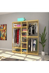 Resim Fokai Wood Corto - Açık Ahşap Gardırop 