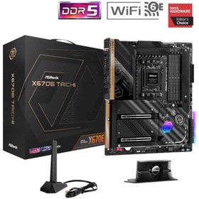 Resim ASROCK X670e Taıchı Wıfı-6e Ddr5 Hdmı-dp Pcıe 5.0 Am5 Atx 