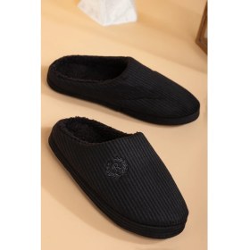 Resim Kışlık Erkek Visco Ortopedik Kaymaz Taban Ses Yapmayan Damat ve Bohça Ev Terliği 