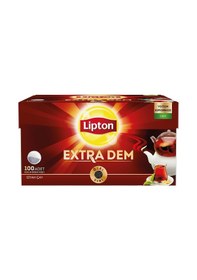Resim Lipton Extra Dem Demlik Süzen Poşet Siyah Çay 100'lü Paket X 4 Adet 