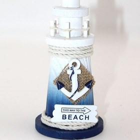 Resim Larimar Ahşap Marin Deniz Feneri Model 6 - 9088536441284lmr 