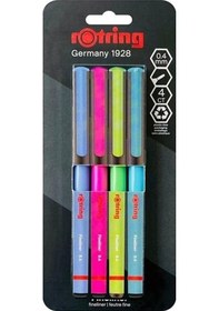 Resim Rotring Liner Fineliner Keçe Uçlu 0.4 Kalem 4 Renk 2166331 