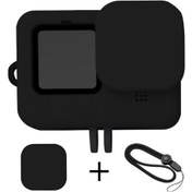 Resim Bk-gopro Hero İçin 9/10 Siyah Aksesuarlar Kılıf Koruyucu Yumuşak Standart Konut Kauçuk Silikon Kabuk Koruyucu Go Pro Hero9 Için Yeni 