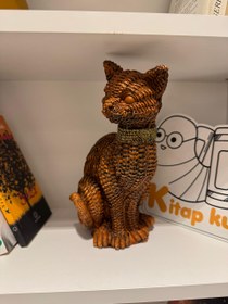 Resim Woven Cat Statue, Handmade Polyester Cat Figurine, Unique Cat Lover Gift, Cat Statue, Woven Cat Sculpture, Cat Lover Home Decor, Cat Decor, Cat Sculpture, Cat Objects - Object-6 