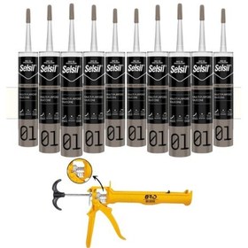 Resim Selsil Ga Silikon 280 Gr. Beyaz 10 Adet ,alüminyum Tabanca Beyaz 