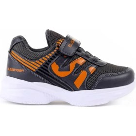 Resim Slazenger KING Erkek Çocuk Sneaker Koşu & Yürüyüş Ayakkabısı Koyu Gri / Turuncu 