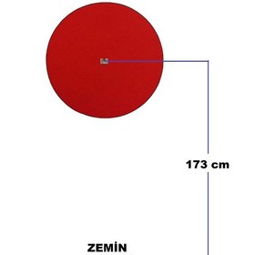 Resim Dartsan DAY7212K Dart Board Arkalığı Yuvarlak Model Kırmızı 72 CM Çap 