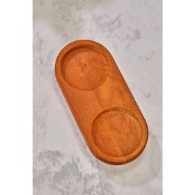 Resim Fbz Home Doğal Ahşap Oval Yağdanlık Altığı Yağlık Standı 