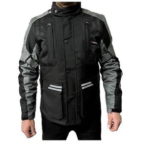 Resim Venom Motosiklet Montu Tourex 4 Mevsim Ce Sertifikalı Long Touring Motorcu Mont Siyah-gri 