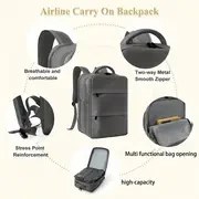 Resim 2 adet/1 adet Akıllı Vakum Sıkıştırma Büyük Kapasiteli Hafif, Alanı Verimli Bir Şekilde Korur ve Eşyaları Korur, Seyahat Sırt Çantası, Bagaj Çantası/Outdoor Sırt Çantası Benzeri, Yürüyüş, Kamp, Tatil, İş Seyahatleri ve Günlük Seyahatler İçin Uygun, Unisex. 