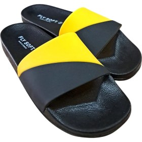 Resim Fly Soft S263.071 Erkek Havuz - Plaj ve Günlük Terlik Siyah - Sarı 