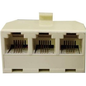 Resim rj11 hat çoğaltıcı 3 port telefon çoğaltıcı 1x3 rj11 splitter 