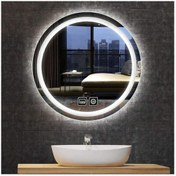 Resim GLOBAL LED MIRROR 75 cm Dokunmatik Tuşlu Buğu Çözücü Ledli Yuvarlak Banyo Aynası 