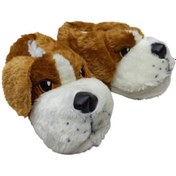Resim TREND AYAKKABI Unisex Taba Ev Içi Peluş Köpek Panduf 