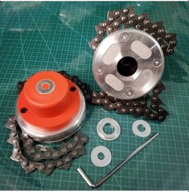 Resim Motorlu Tırpan Universal Metal Başlık Zincirli Tırpan Aparatı Başlığı Ot Canavar Başlık 