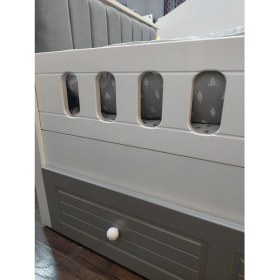 Resim Mdf Stella Gri 90*190 Yavrulu Kapitoneli Karyola 