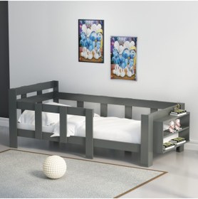 Resim NEWLİNE Dekormia Montessori Karyola ( 90x190 Cm Yatak Uyumludur ) W44 Antrasit 