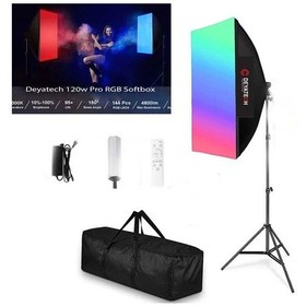 Resim Deyatech Softbox 60x90 CM 120 W RGB 3000-5500K Led Video Ve Fotoğraf Çekim Işıgı 