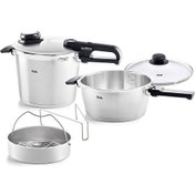 Resim Fissler Vitavit Premium Mat 6 L ve 3.5 L Düdüklü Tencere Seti 