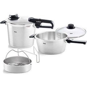 Resim Fissler Vitavit Premium Mat 6 L ve 3.5 L Düdüklü Tencere Seti 