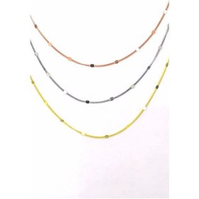 Resim Omar Silver Kadın Üçlü Mix Renkli Gümüş Pullu Gurmet Set Zincir K (504190139) 