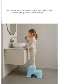 Resim Babyjem Kaydırmaz Bebek Katlı Basamağı Soft Mavi 