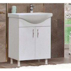 Resim DOĞSAN MOBİLYA 55 cm Banyo Dolabı Sadece Alt Modül Beyaz 