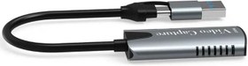Resim Type-c To Usb 2in1 Video Capture Yakalama Kartı 4K 1080P Uçlu HDMI to Type-C PC Bilgisayar Video Adaptör Çevirici 