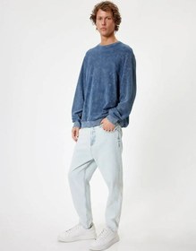 Resim Koton Erkek Jean Pantolon Açık İndigo 5wam40157nd Loose Fit Jean Pantolon - Steve Jean 25ky59001835 Y5905 Açık İndigo 