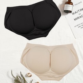 Resim 2 Adet Ultra Konforlu Yastıklı Popo Pedleri Çıkarılabilir Şekillendirme İç Çamaşırı Çorapları Bahar Yaz - Dikişsiz Popo Kaldırma ve Dijital Heykel Traş - Nem Emici, Solunabilir Kadın İç Çamaşırı Seti 