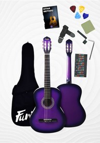 Resim Cg-3902prs Klasik Gitar 4/4 Yetişkin Boy Sap Ayarlı Full Set Mor 