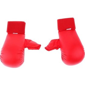 Resim Suntek Pu Deri Karate Müsabaka Eldiveni Eldiven Mma S-kırmızı Kırmızı 