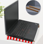 Resim Gift Taşınabilir Ahşap Kırmızı Beyaz Notebook Laptop Standı BK