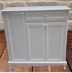 Resim Bengi Ayakkabılık Çok Amaç Model Parlak Beyaz 3 Kapaklı 