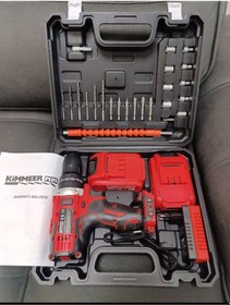 Resim Kimmer Plus 12v 1.5 Ah Metal Şanzıman Çift Akülü Şarjlı 24 Parça Akülü Vidalama Matkap 