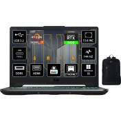 Resim Asus TUF Gaming A15 FA506NCR-HN114A002 R7-7435HS 16 GB 512 GB SSD RTX3050 15.6" Dos Dizüstü Bilgisayar 