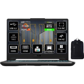 Resim Asus TUF Gaming A15 FA506NCR-HN114A002 R7-7435HS 16 GB 512 GB SSD RTX3050 15.6" Dos Dizüstü Bilgisayar 