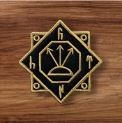 Resim Ex Patch Tan Rengi Oğuz Kaan Mührü Patch Arma 8 Cm 