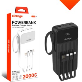 Resim 20000 Mah 2x Usb Lcd Ekranlı Dahili Lightning, Mikro, Type-c Powerbank Lkp-41 