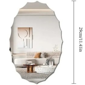 Resim Vkemall Akrilik Oval Ayna Duvar Çıkartması - Kendinden Yapışkanlı, Şık Dekorasyon 