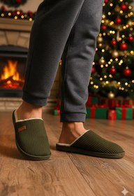 Resim Deniz Terlik Erkek İçi Yumuşak Peluş Kaydırmaz Sessiz Taban Kışlık Ev Terliği | Terlik | 