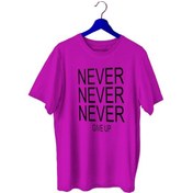 Resim Bluu Nevernever2 Sporcu T-Shirt Bisiklet Yaka (532939548) Fuşya 