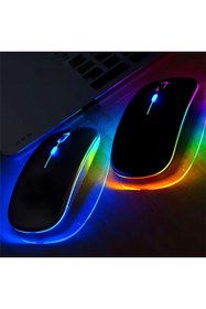 Resim DUHALINE GTX Jaculus V2 10.1" Gaming Tablet İçin Uyumlu RGB LED Işıklı Bluetooth+2.4Ghz Kablosuz Şarjlı Mouse 