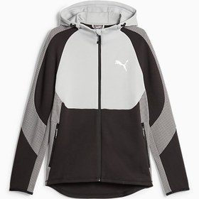 Resim EVOSTRIPE Erkek Fermuarlı Kapüşonlu Sweatshirt 