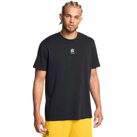 Resim Curry Heavyweight Erkek Siyah Basketbol T-Shirt 1387107-001 