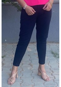Resim Mia Butik Kadın Lacivert Boru Paça Pantolon Lacivert 