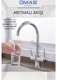 Resim Arıtmalı Mutfak Bataryası 3 Yollu Arıtmalı Mutfak Eviye Bataryası 