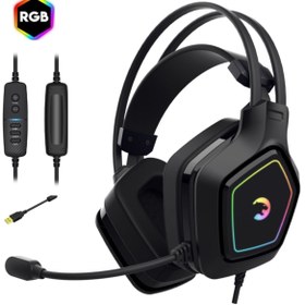 Resim Gamepower Mihawk Siyah 7.1 Surround RGB Titreşimli Gaming Kulaklık 