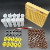 Resim 1 Set/152 Parça Arıcılık Kiti Nikot Kraliçe Arı Yetiştirme Plastik Aşılama Larva Kalem Saç Rulosu Kafes Hücresi Koruma Arıcılık Aletleri Tedarik 