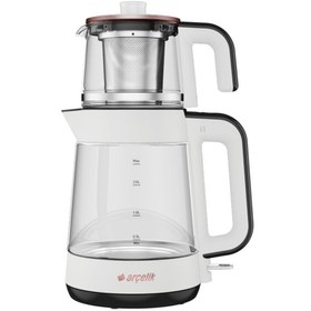 Resim Arçelik Beyaz 1900 W Cam Demlikli Çay Makinesi 